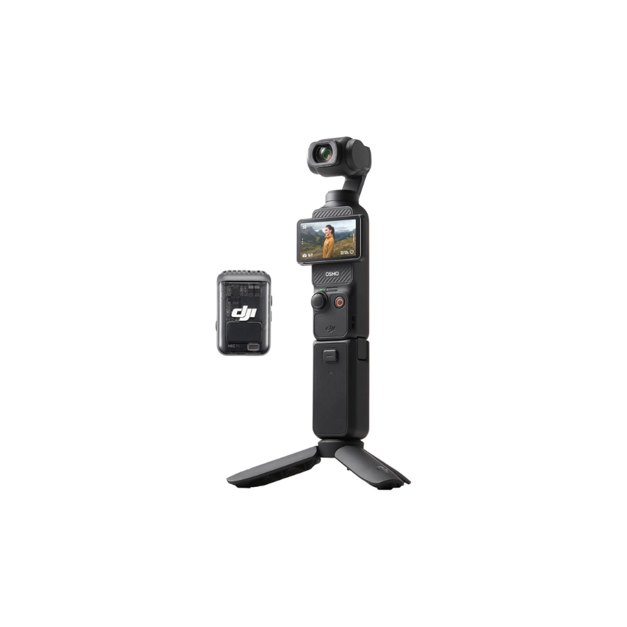 DJI Osmo Pocket 3 Creator Combo, Vlogging Camera with 1'' CMOS & 4K/120fps Video, 3-Axis Stabilization, Face/Object Tracking, Mic Included for Clear Sound, UAE Version with Official Warranty Support